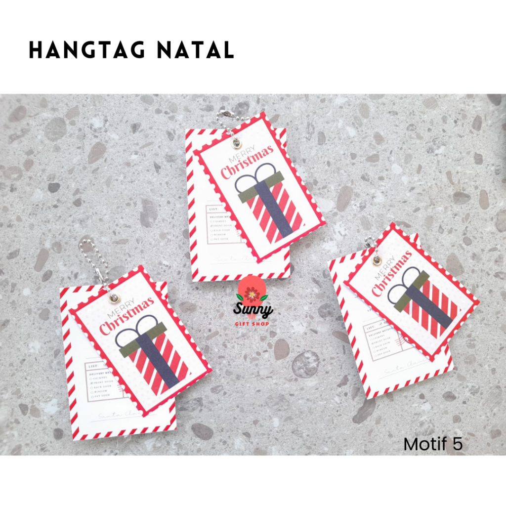 

Hangtag Christmas / Hampers Christmas / To From Natal / Kartu Natal / hang tag / pohon natal / santa clause / lolipop