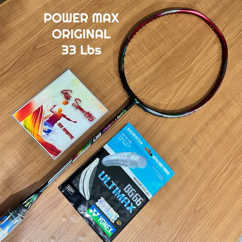 RAKET BADMINTON POWER MAX SPITFIRE 80 ORI