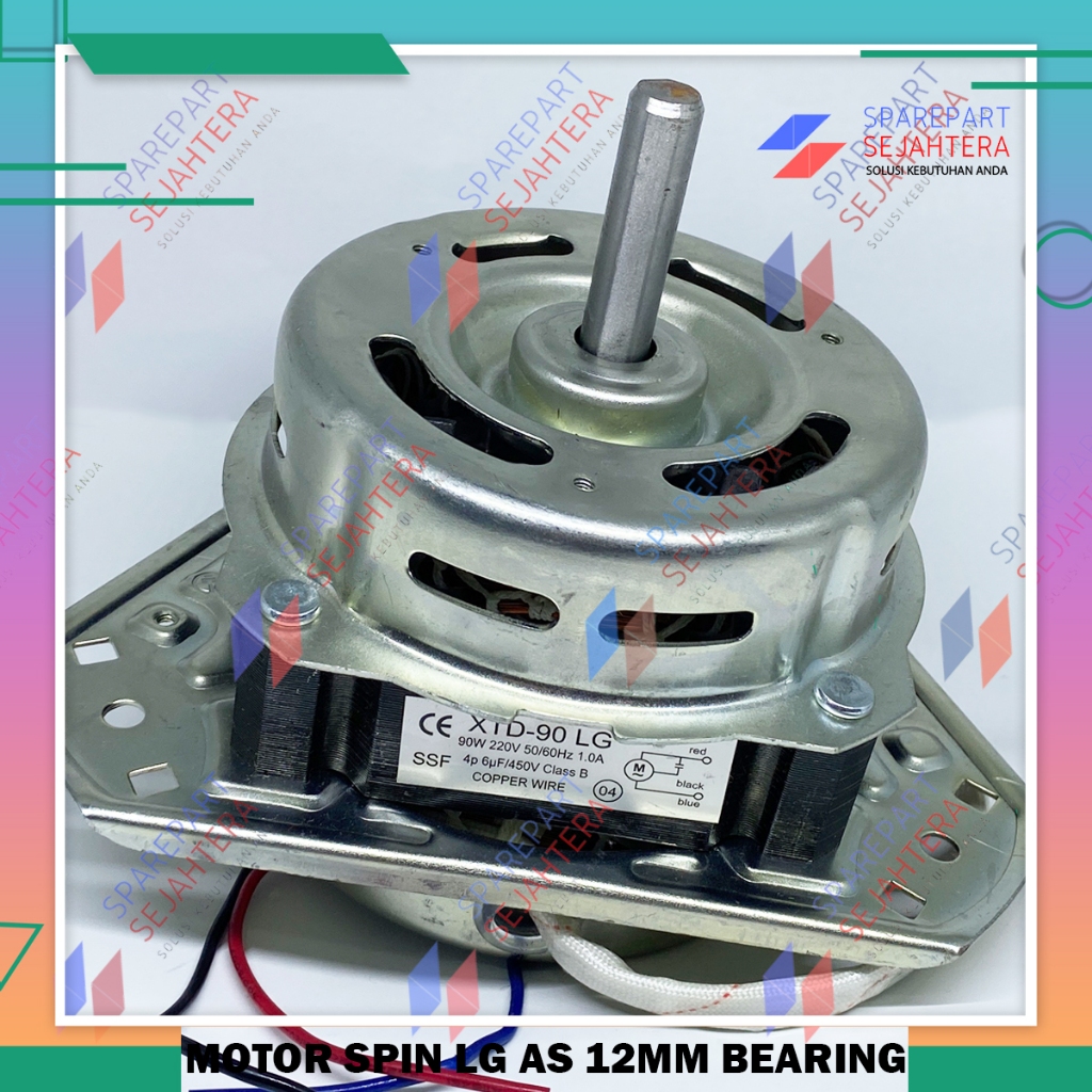 MOTOR DINAMO SPIN PENGERING MESIN CUCI 2 TABUNG LG AS 12MM GULUNGAN TEMBAGA 10 14 KG 90 110 WATT W