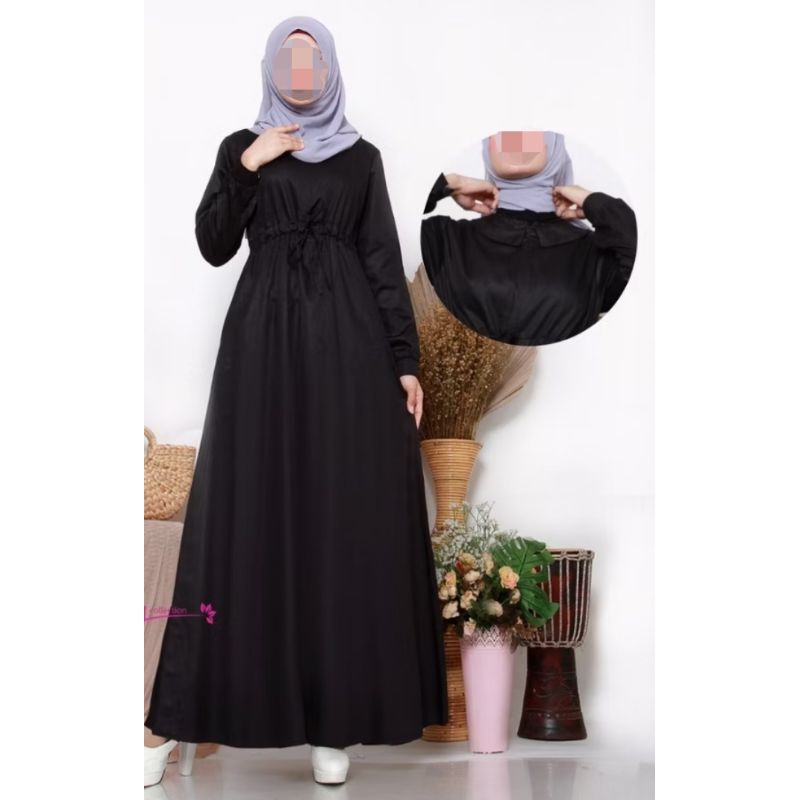 Gamis Hitam Katun Toyobo Original Dijamin Adem (New)