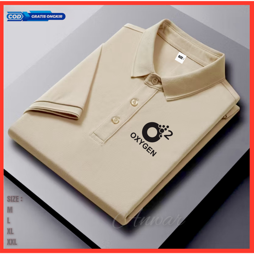 Polo Oxigen Terbaru Lengan Pendek Polo Kerah Baju Pakaian Distro Pria Wanita Atasan Casual Premium