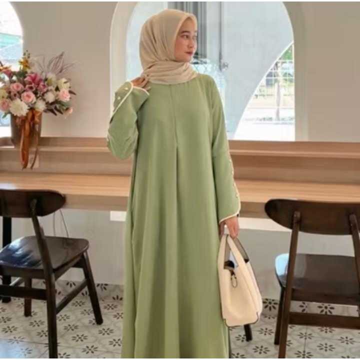 Produk Terlaris Abaya Inara Cotton Crinkle Airflow Premium  Baju Muslimah