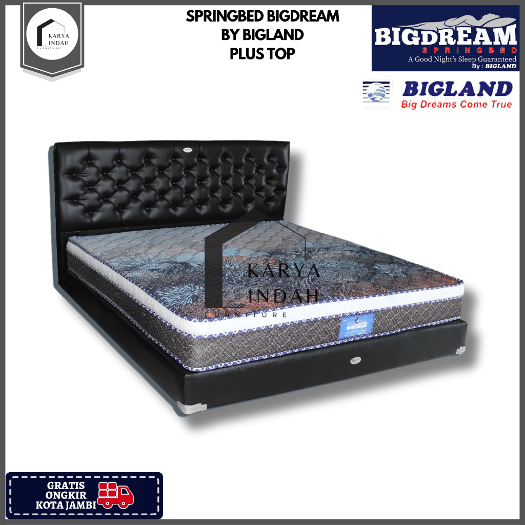 Springbed BIGDREAM PLUS TOP BY BIGLAND - Kasur Matrass Mattress Ranjang BIGDREAM CHRISAN BY BIGLAND