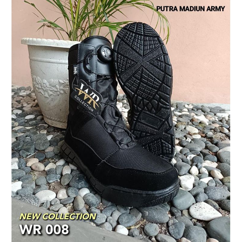 Sepatu PDL Tali Putar / Sepatu WR Tactical boots / Sepatu WR Tactical WR 008