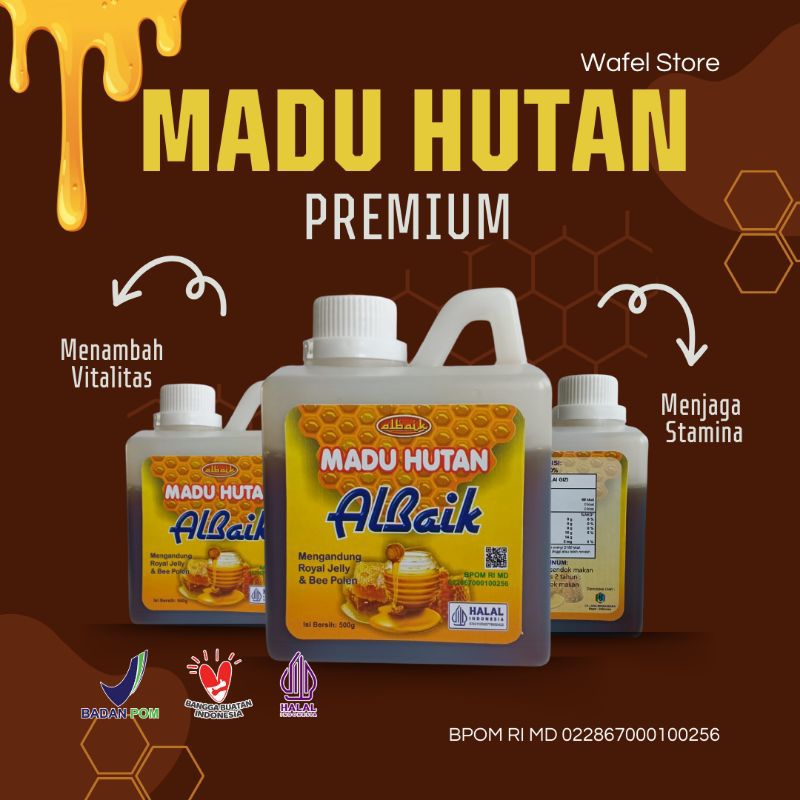 

Madu Albaik Hutan Liar 500gr - Mengandung Royal Jelly & Bee Pollen