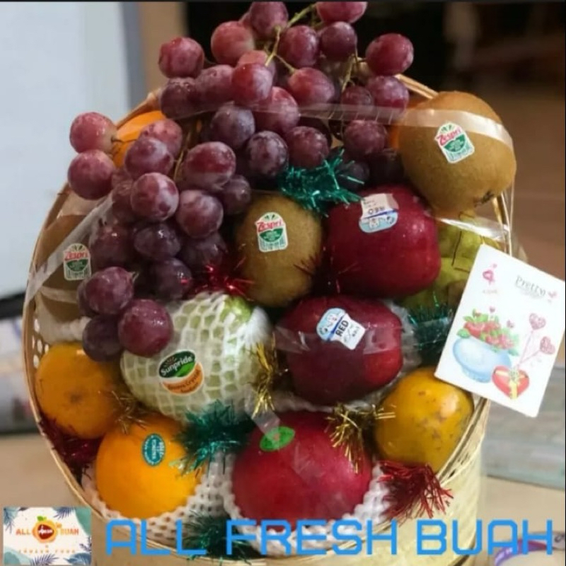 

PARCEL BUAH SEGAR CINCIN BESAR | hampers buah segar cincin besar + free kartu ucapan