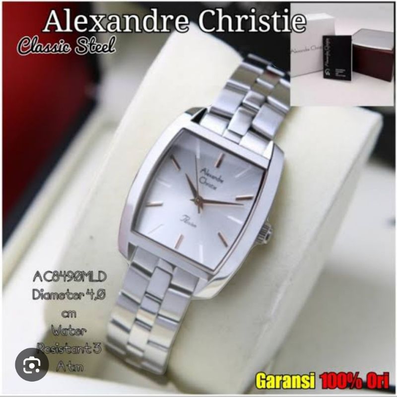 jam tangan wanita kotak mewah dan elegan tahan air ac