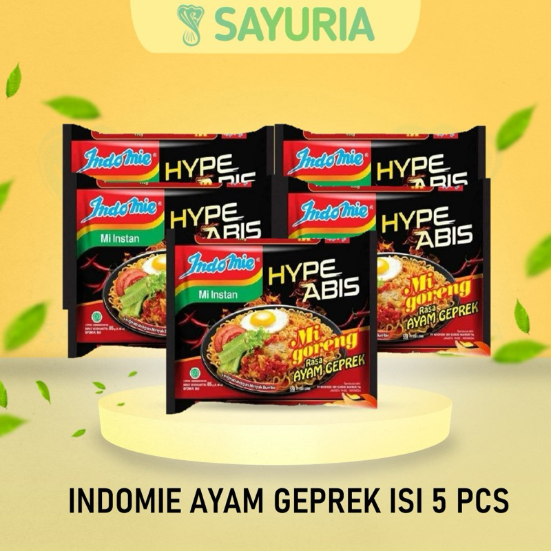 

INDOMIE AYAM GEPREK HYPE ABIS ISI 5 PCS