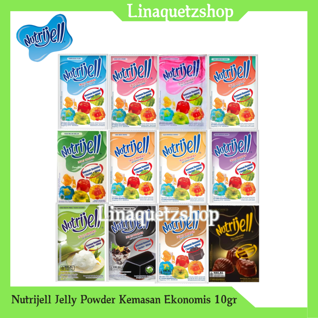 

Nutrijell Jelly Powder Jeli Bubuk Instan Kemasan Ekonomis 10gr