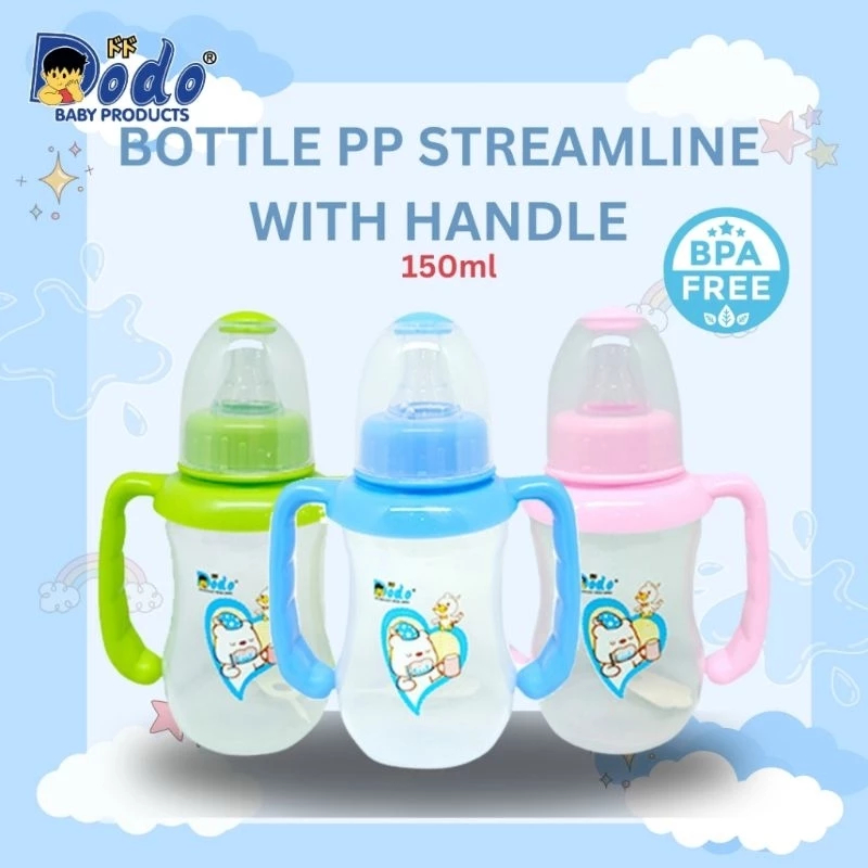 KEIBEAUTY - DODO Botol Streamline With Handle Ukuran 60ml | 150ml | 280ml