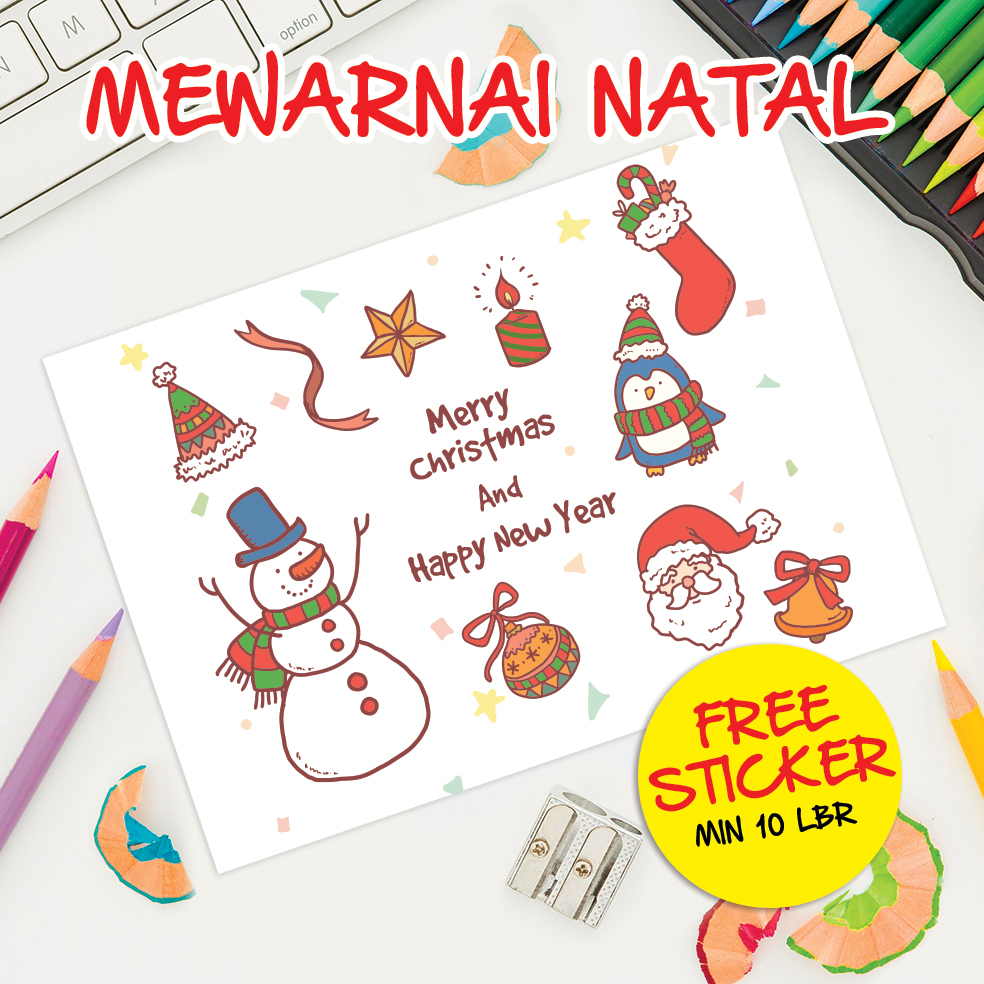 

A3 Kertas Mewarnai Santa Natal Tahun Baru