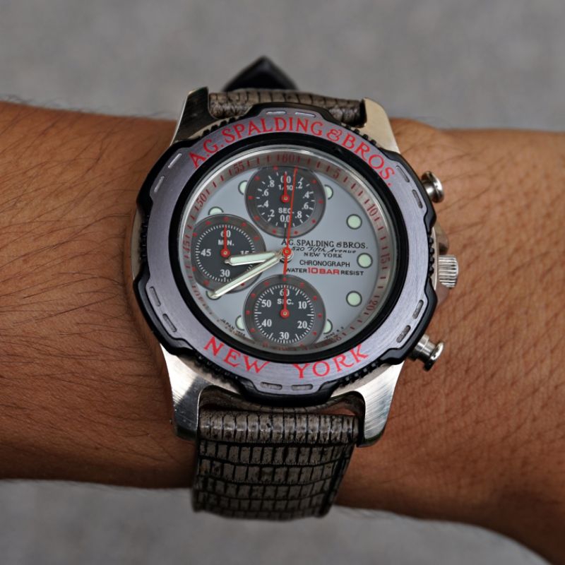 Jam Tangan AG Spalding Chronograph Pria Original