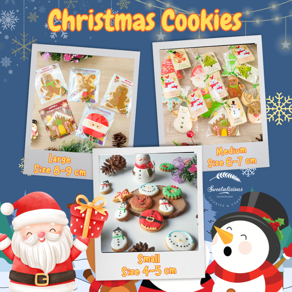 

SWEETALICIOUS Cookies Hias Karakter isi 5 Tema Natal Christmas Santa Gingerbread