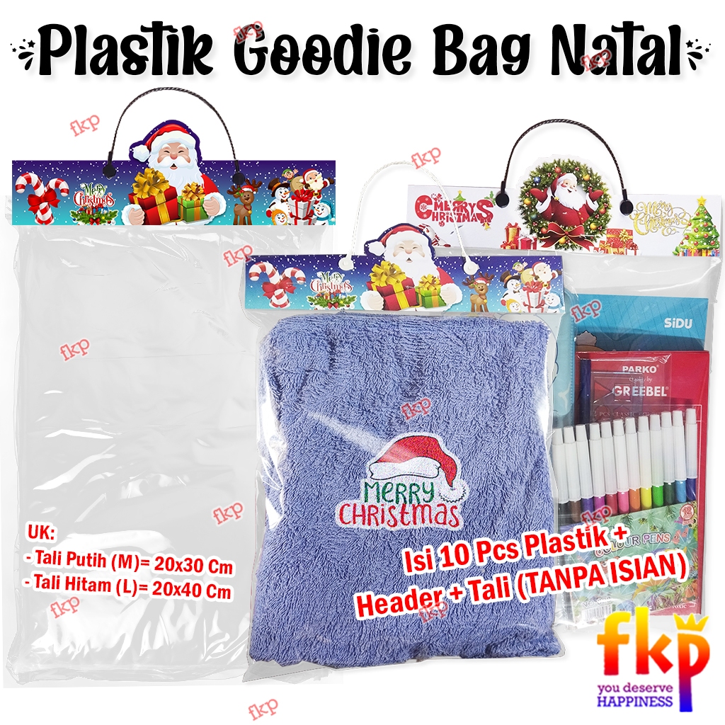

Fun Kids Party Plastik Snack Souvenir Bingkisan Natal Goodie Bag Merry Christmas Santa