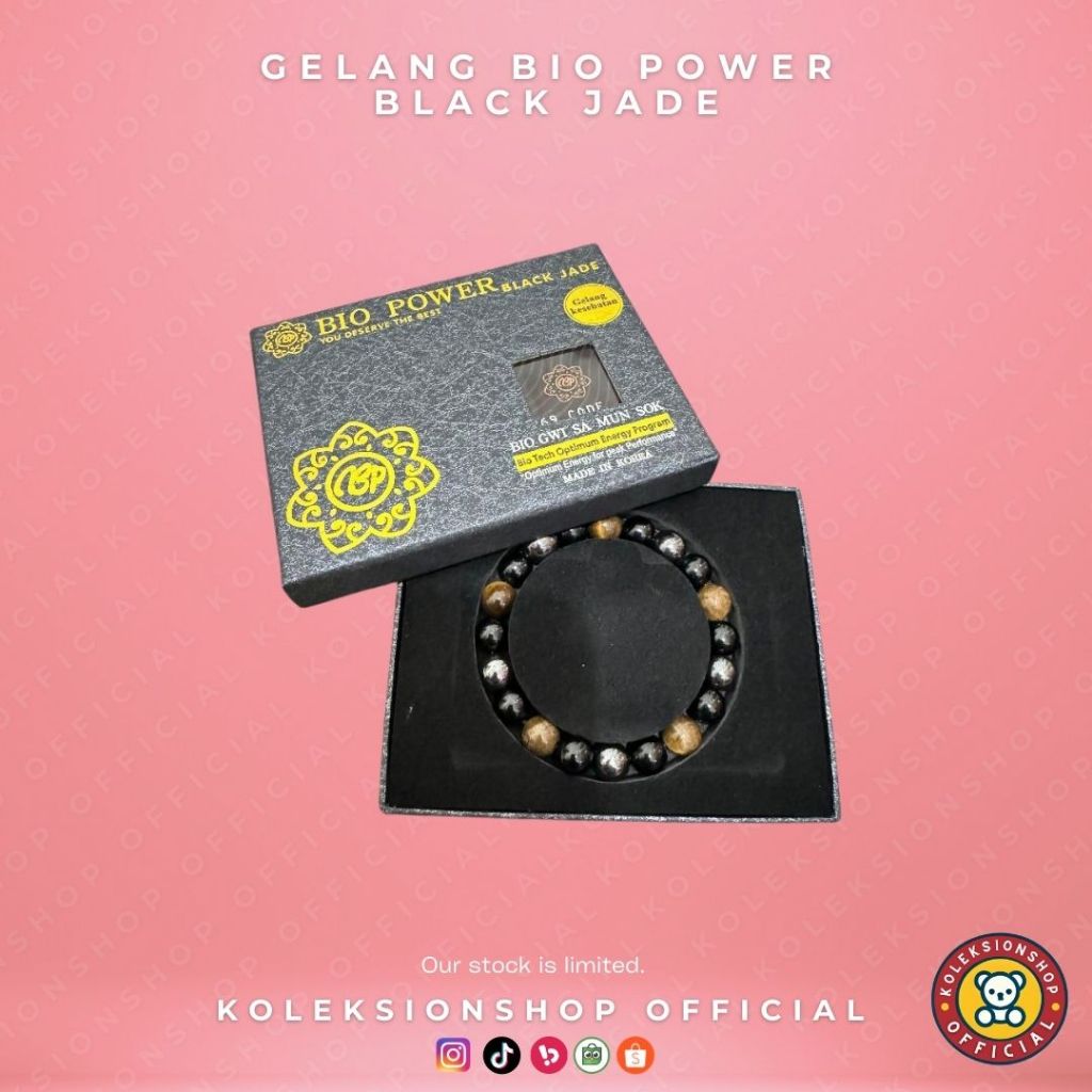 Gelang Bio Power Black Jade