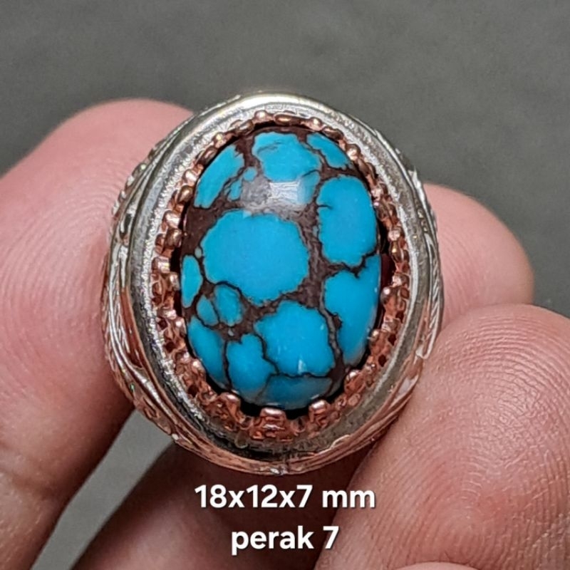 CINCIN PERAK 7 PIRUS MESIR URAT MERAH CEPLOK KURA ELEGAN BERKARAKTER