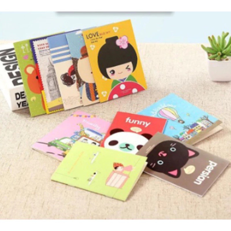 

sgmshop NB1 Note Book Buku Tulis Mini Memo Kecil Motif Random Mini Notes Book Stationary