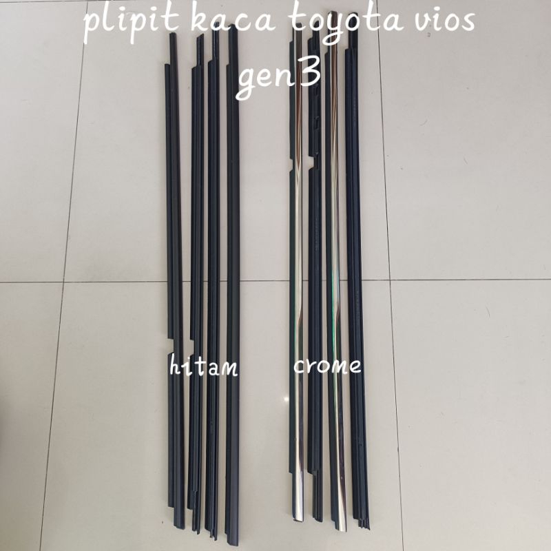 KARET PLIPIT KACA PINTU LUAR TOYOTA VIOS GEN3 DEPAN TENGAH LH/RH