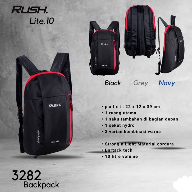 Tas ransel olahraga cewek cowok sport rush 3282