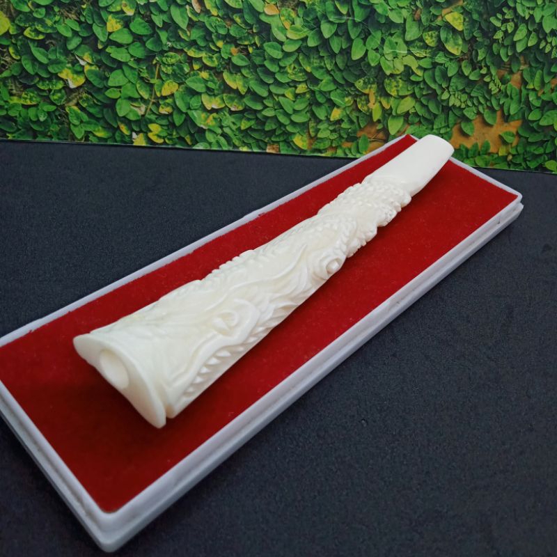 once pipa padutan tulang sapi ukir naga samping D53