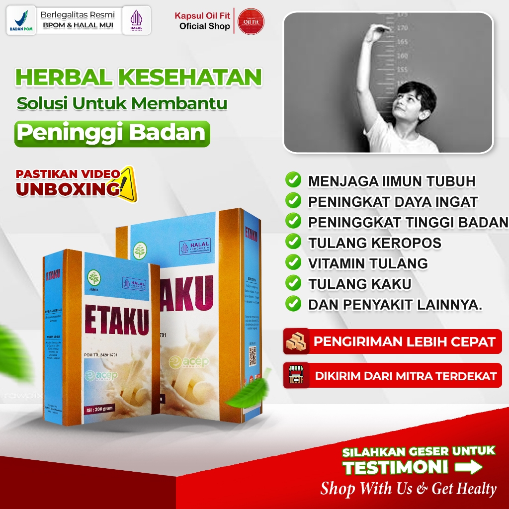 

Obat Peninggi Badan Susu Peninggi Badan Anak Dan Dewasa Penambah Tinggi Badan Suplemen Vitamin Calsium Peninggi Badan Alami Etaku Goat Milk Susu Kambing Etawa