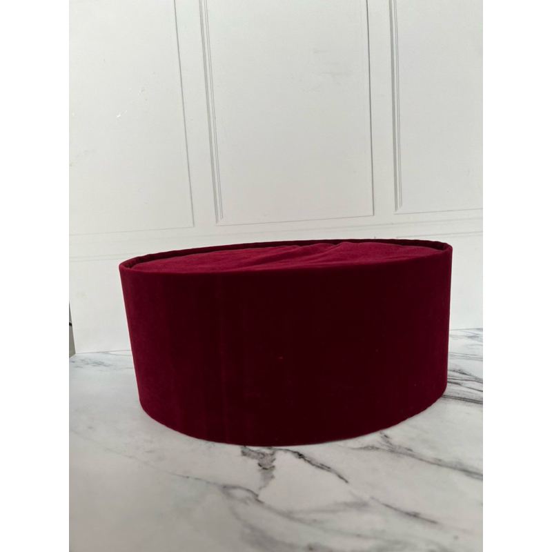 SONGKOK  KOPIAH MERAH MAROON POLOS /PECI MERAH BETAWI MAROON ANAK & DEWASA TINGGI 7/8/9/10