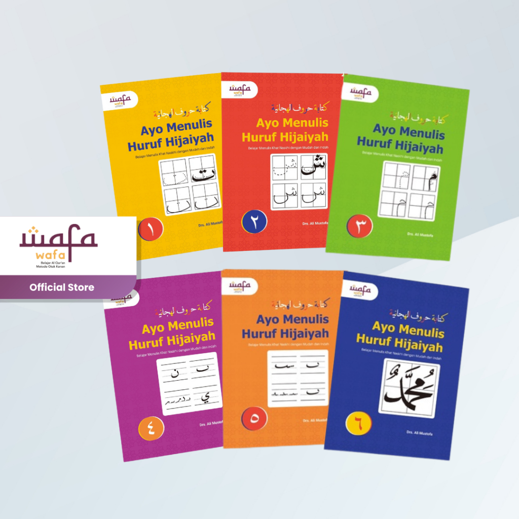 [JILID 1] Buku Menulis Huruf Hijaiyah Arab Hijaiyah - KB/TK SD SMP - Menulis Khat Naskhi Mudah Indah