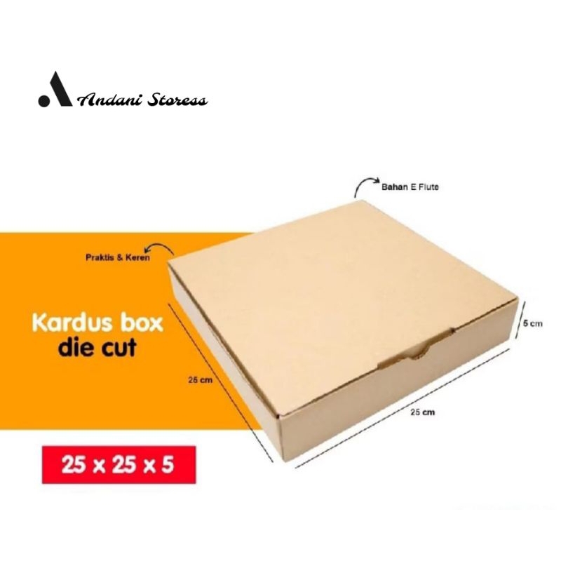 

Kardus Die Cut 25x25x5 | Karton Corrugated | Box Kotak Packing Souvenir | Dus Kotak Kado Hampers Polos.