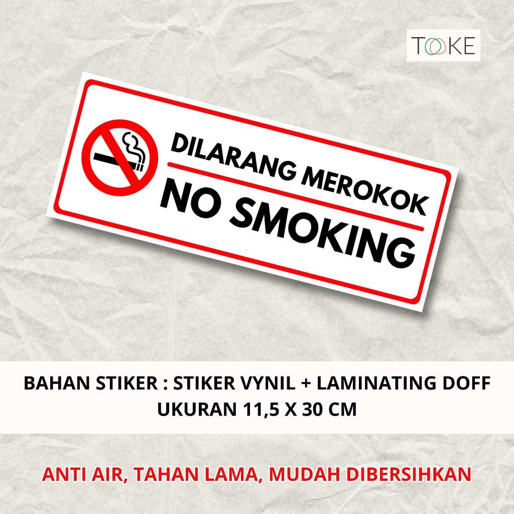 

STIKER NO SMOKING / STIKER DILARANG MEROKOK by. TOOKE