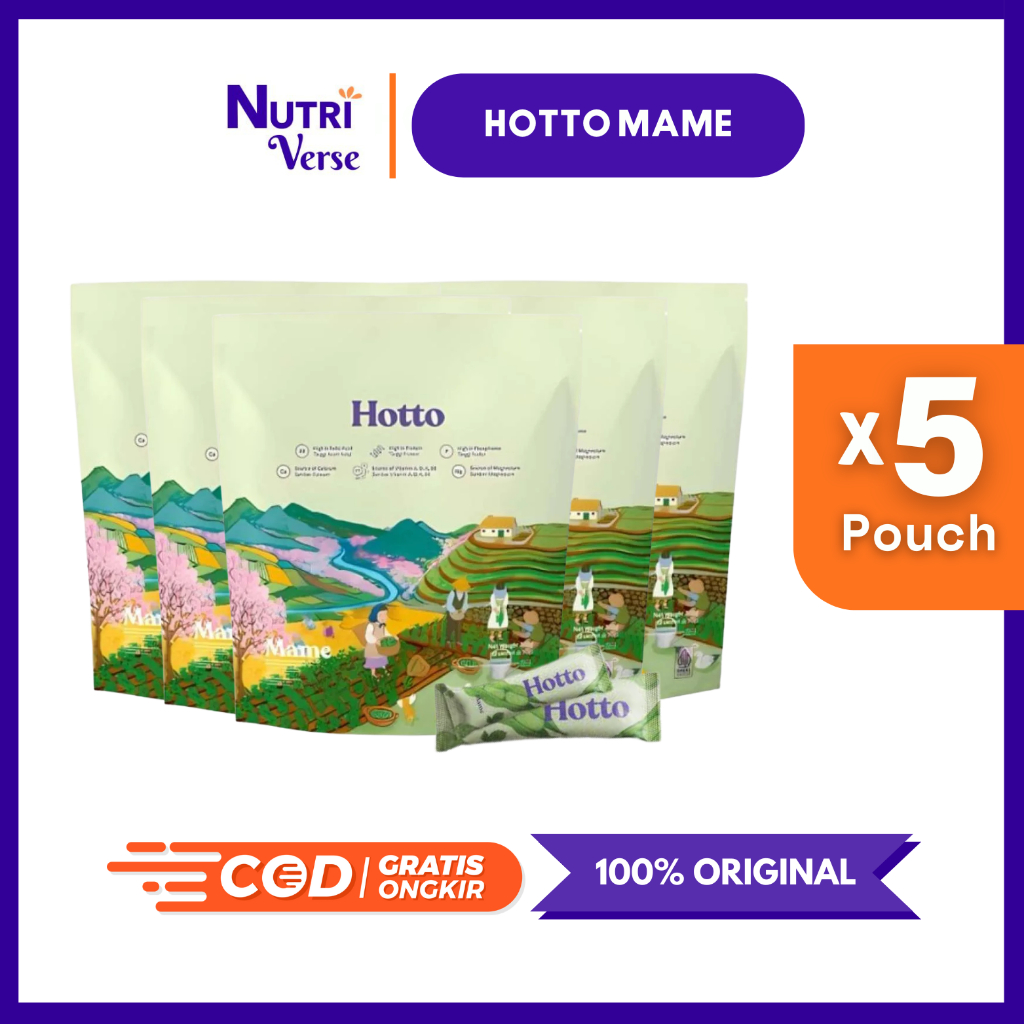 

5 Pouch Hotto Mame Isi 60 Sachet | Multigrain Protein with Edamame