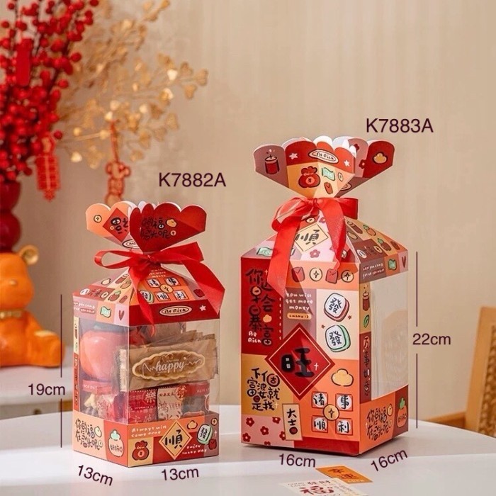 

(5pcs) Kotak Sincia K7882 K7883 Box Mika Imlek| dus Toples Kue Hampers | K78