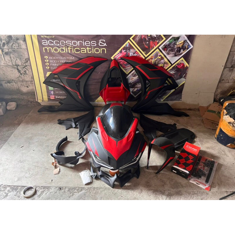 Full fairing fullset fullbodi model r25 r3 pnp utk r15 v2 byson karbu vixion & mega pro mono