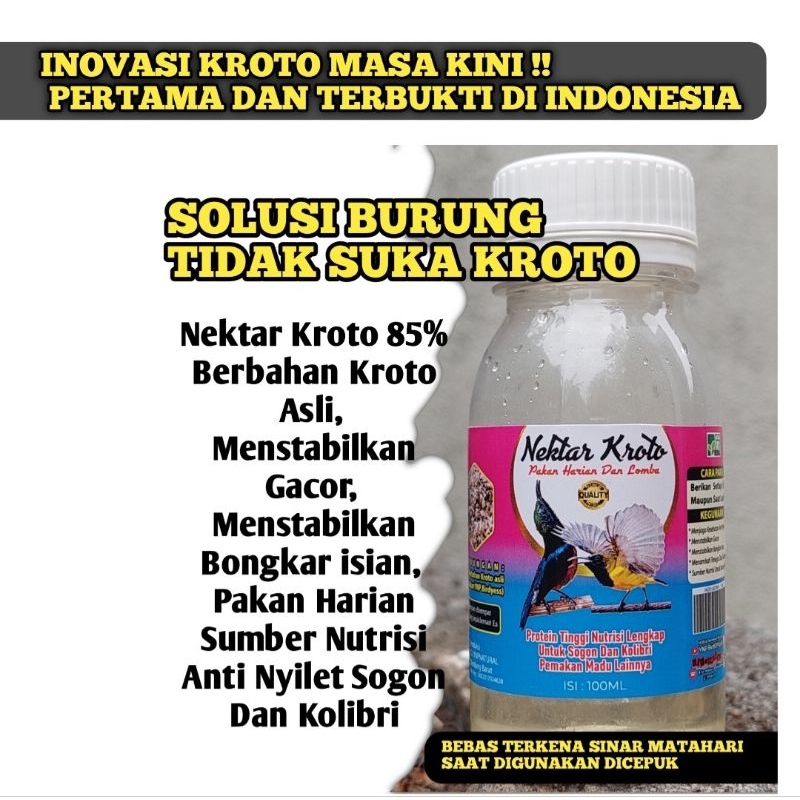NECTAR KROTO NEKTAR SOGON NEKTAR PLECI PAKAN BURUNG SOGON KOLIBRI