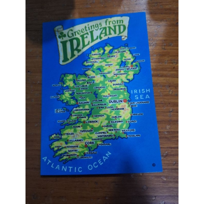 

kartu pos peta irlandia/ireland map postcard