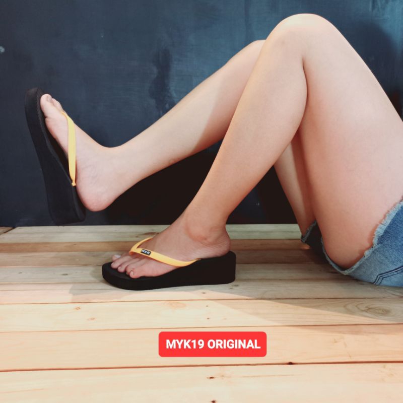 Sandal wanita wedges model fliper fipper ando myk original
