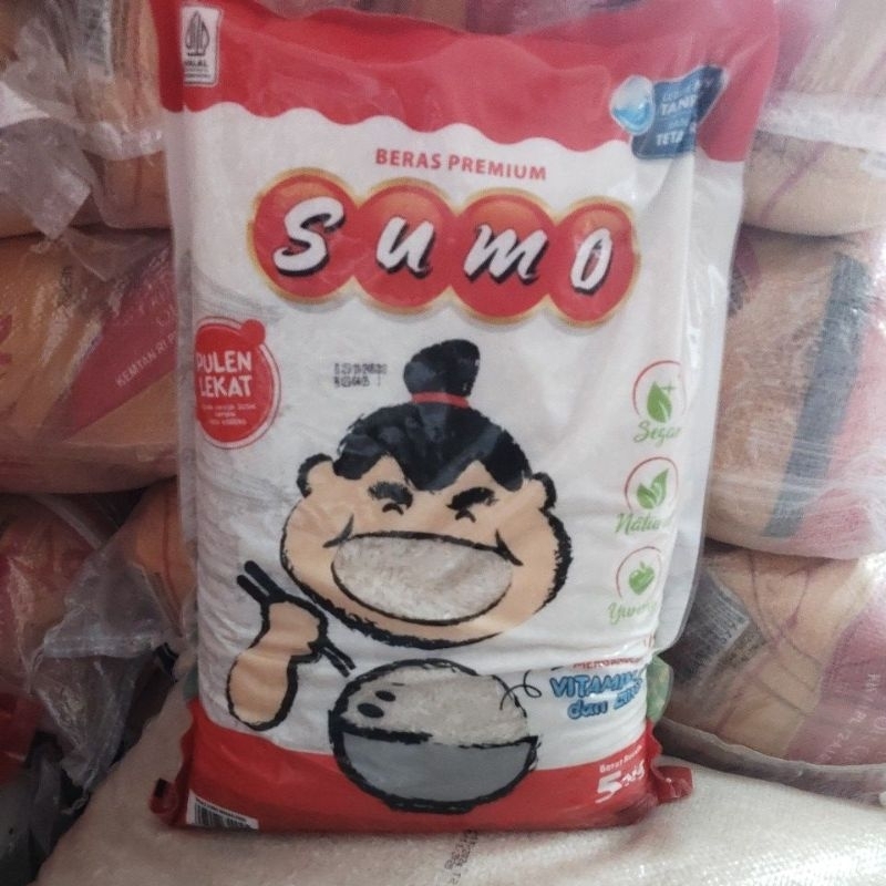 

Beras merek sumo 5kg kemasan Merah