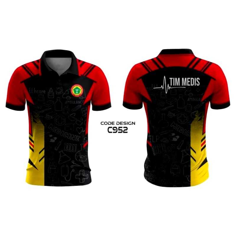 KAOS KERAH POLO TIM MEDIS/PERAWAT FREE CUSTOM FULL PRINTING KUALITAS PREMIUM