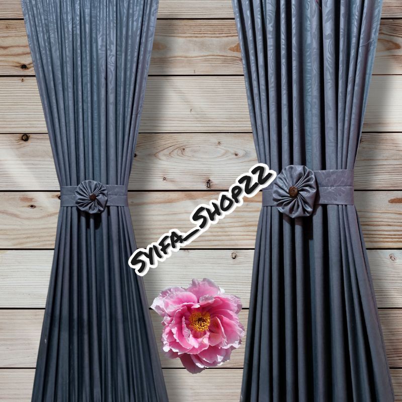 Gorden Jendela Kaca Minimalis Polos Embos Warna Terbaru. Untuk Jendela Kecil Model Pita Ikat Kupu2