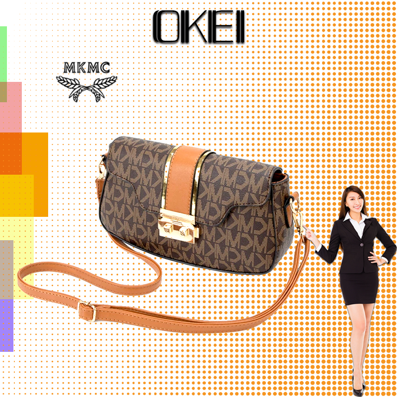 【OKEI】Merek Prancis MKMC Shoulder Bag Wanita Tas Selempang Bahu Import Kulit Wanita Fashion Korean S