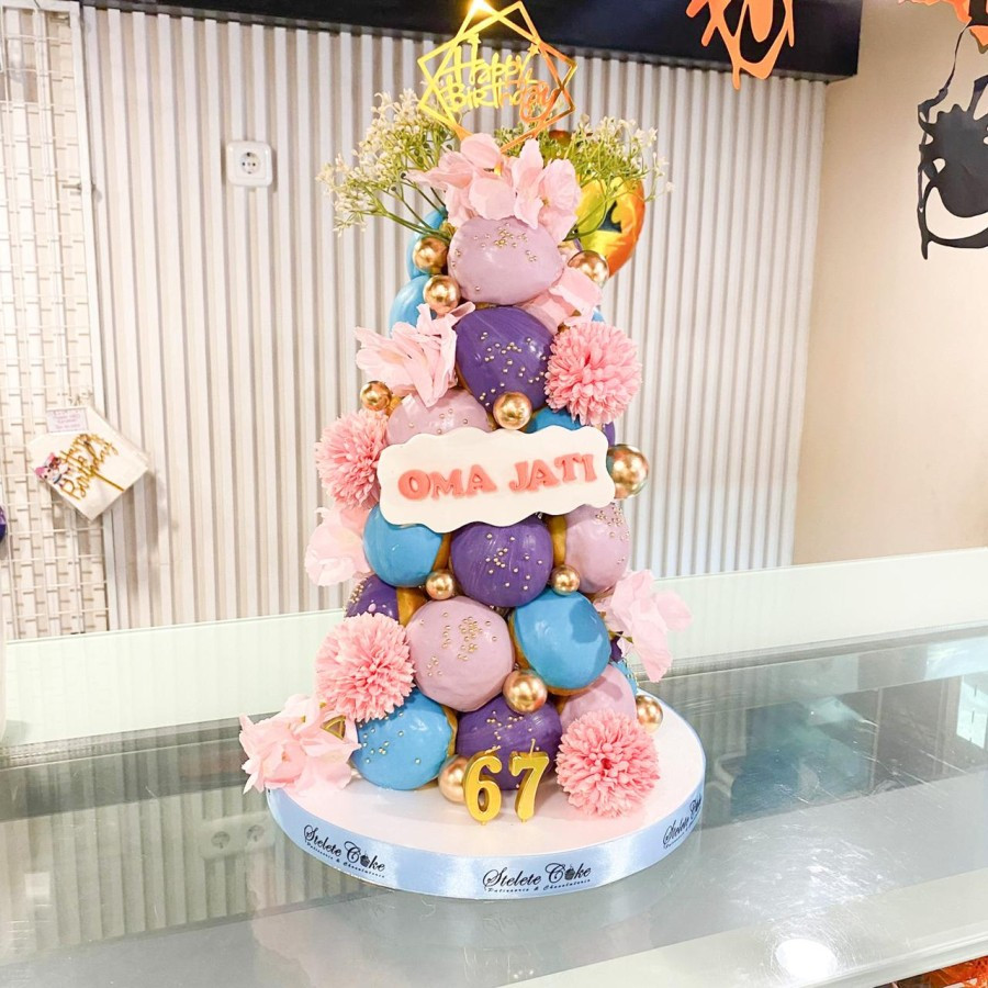 

onat/Donat Ulang Tahun/Donat Tower Tema Flower/Donat Jakarta