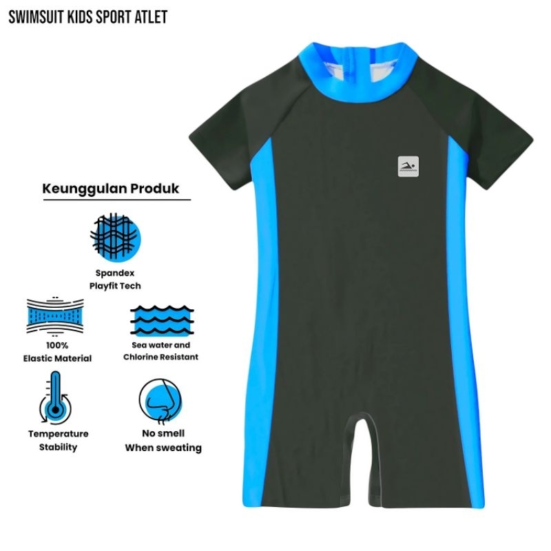 RB baju renang anak polos baju renang anak laki laki baju renang anak perempuan usia 1 2 3 4 5 6