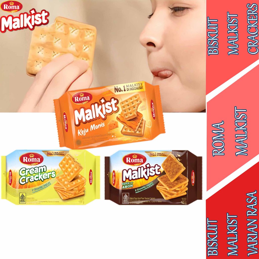Biskuit Malkist Varian Rasa - Roma Malkist - Biskuit Malkist Crackers