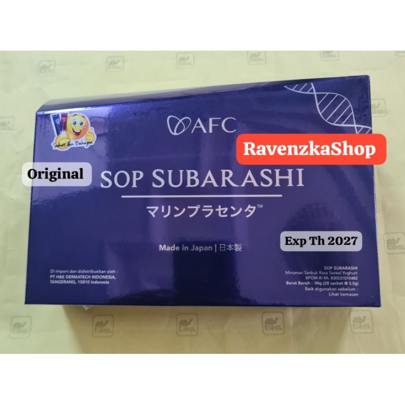 SUPLEMEN KESEHATAN SOP SUBARASHII 100 % ORIGINAL AFC JAPAN EXP DATE TH 2027 TERBARU