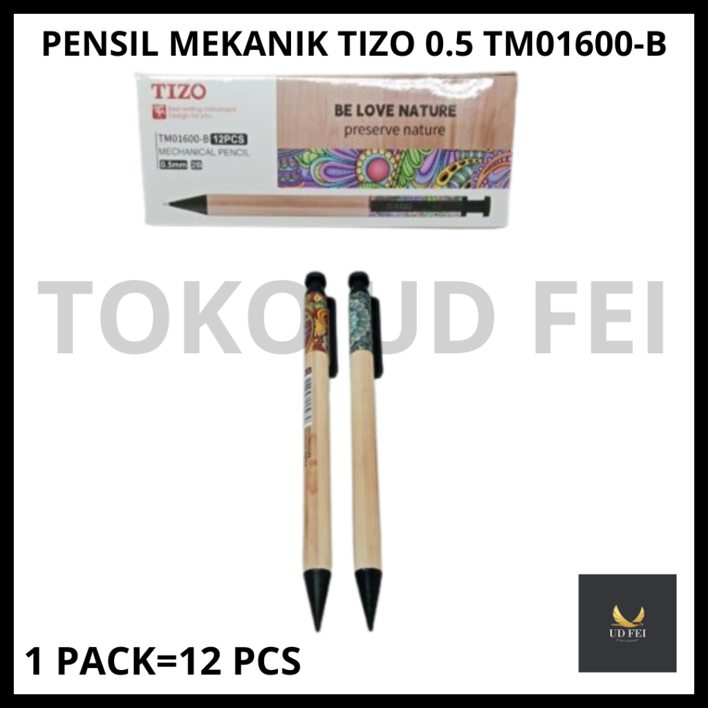 

(1 PACK=12 PCS) PENSIL MEKANIK TIZO 0.5 TM01600-B/PENSIL MEKANIK 0.5 TIZO/ MECHANICAL PENCIL 0.5