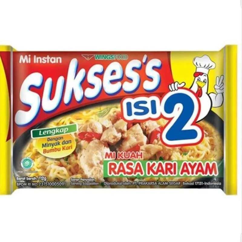 

Mie Instan Sukses isi 2 Rasa Kari Ayam 112gr