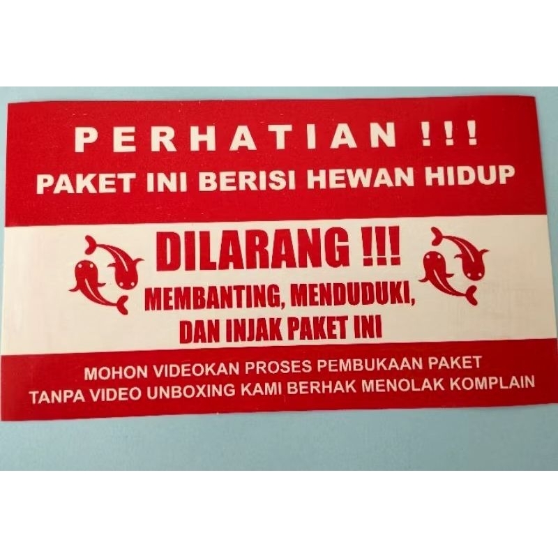 

Stiker Paket Ini Berisi Hewan Hidup