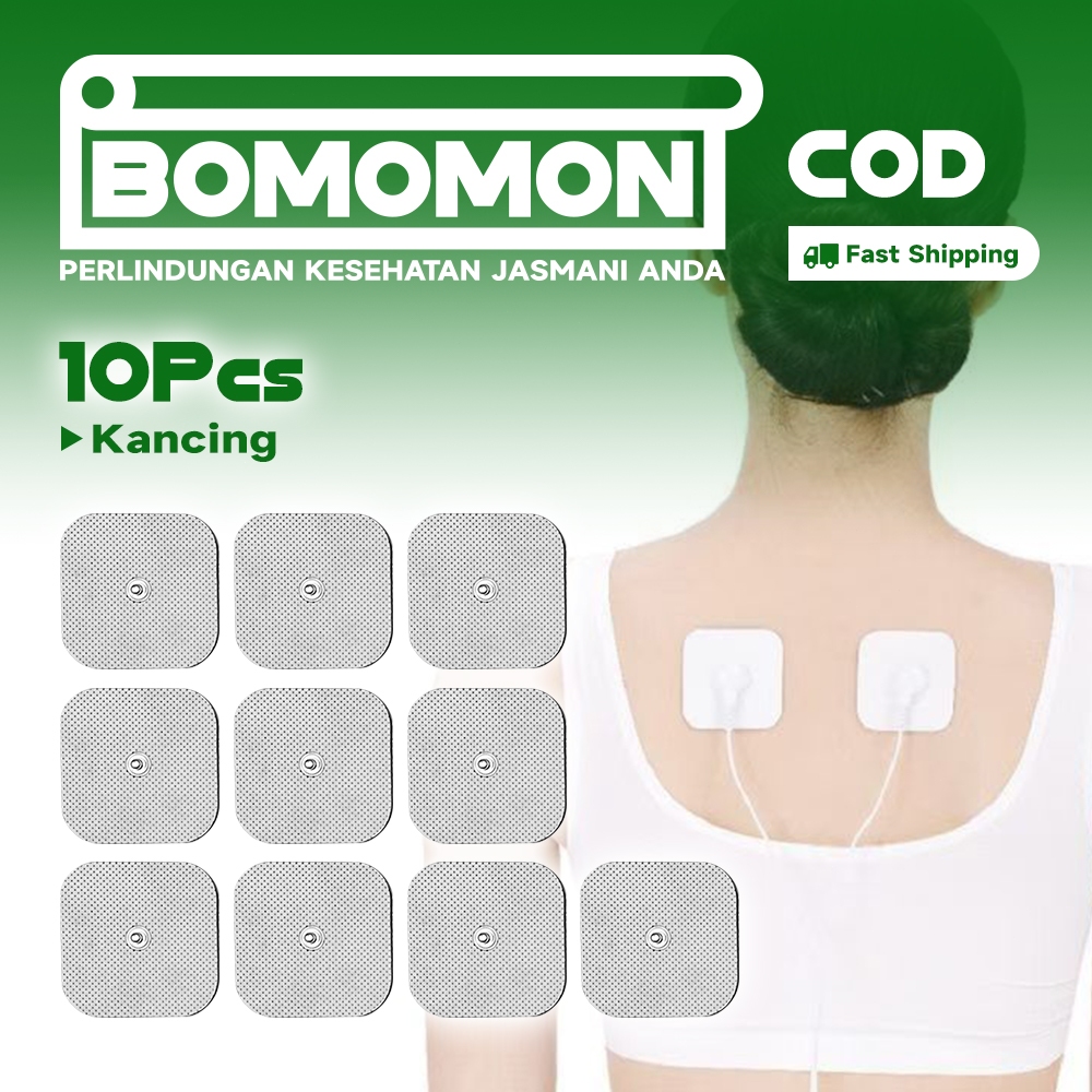 10pcs Electrode Pad kancing Putih Tens Stimulator Pijat Elektrik healthy Pad Electroda