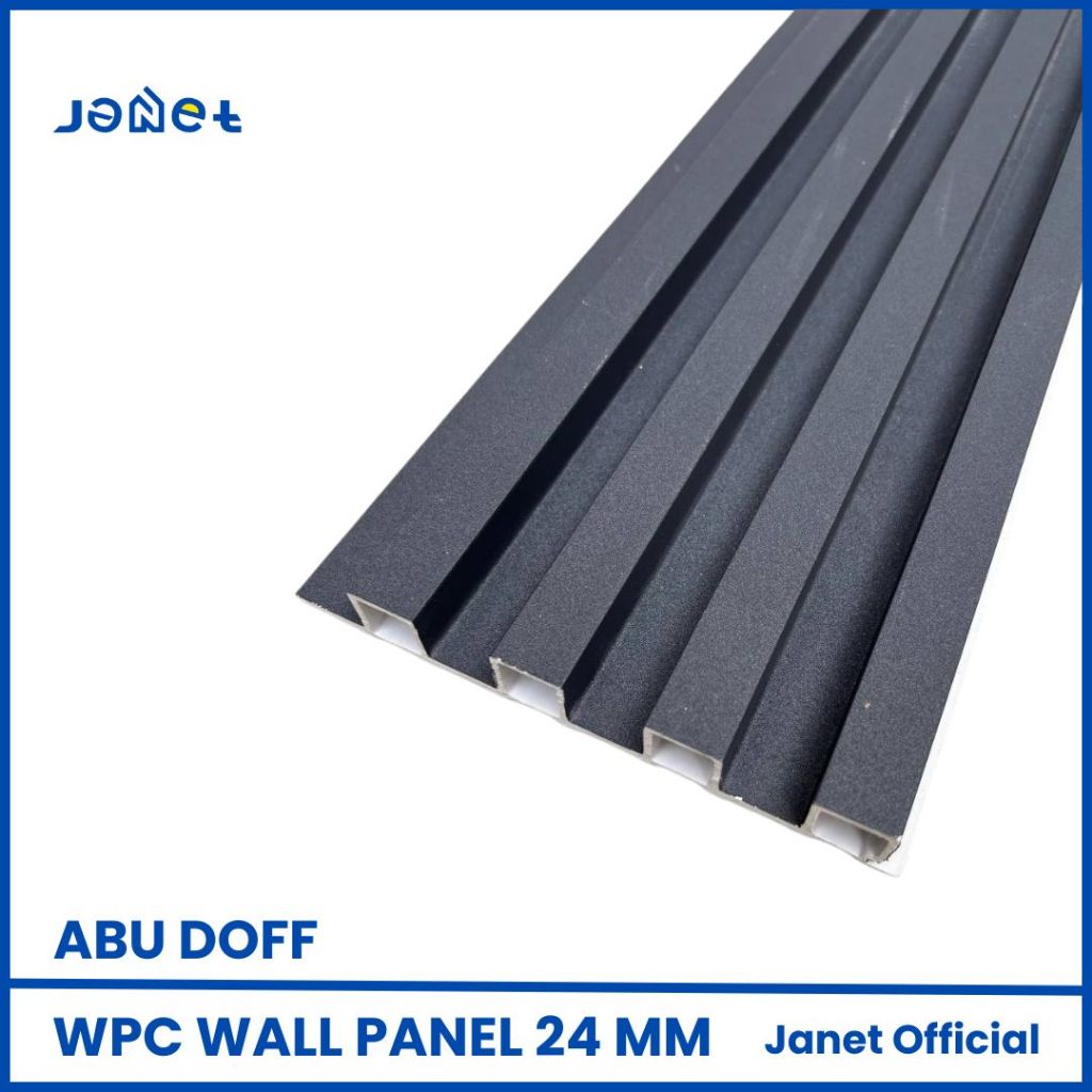 WPC Wall Panel WARNA ABU DOFF 3 meter 300cm pvc Wallpanel Wood Panel Panel DindingJanetOfficial
