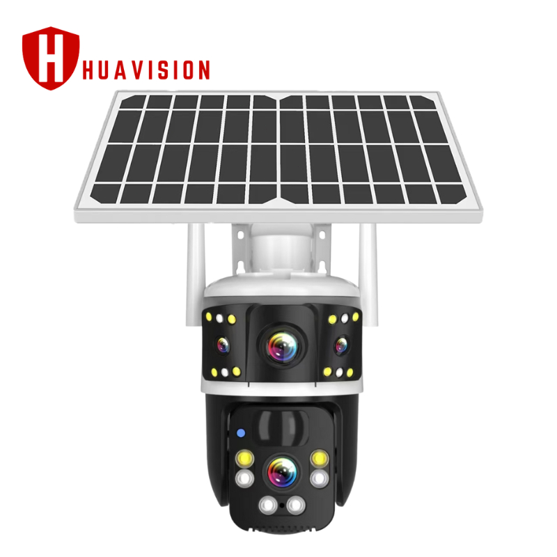 HUA vision CCTV V380 Pro Solar CCTV Wireless CCTV Kamera luar 360 derajat Mobile Tracking Color Nigh