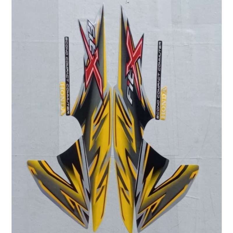 Striping stiker motor honda supra fit x 2007 std lis body standart supra fit x striping supra fit x 